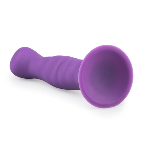 Silicone dildo with suction cup - purple