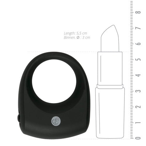 Vivid Cock Ring With Mini Bullet - Black