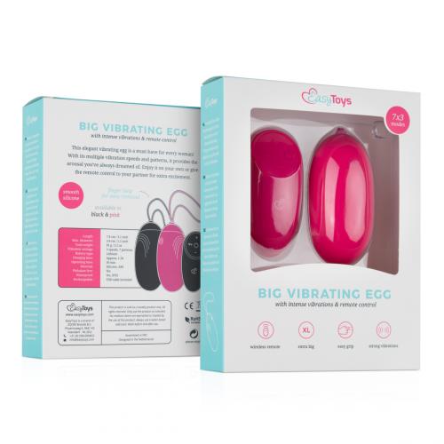 XL Vibratie-Ei Met Afstandsbediening - Roze