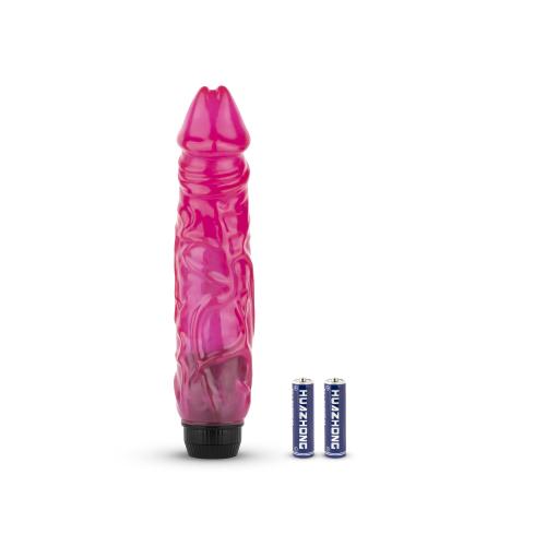 Jelly Supreme - Realistische Vibrator - Roze/Glitters