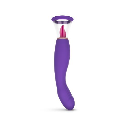 Pleasure Pump With G-Spot Vibrator - Purple