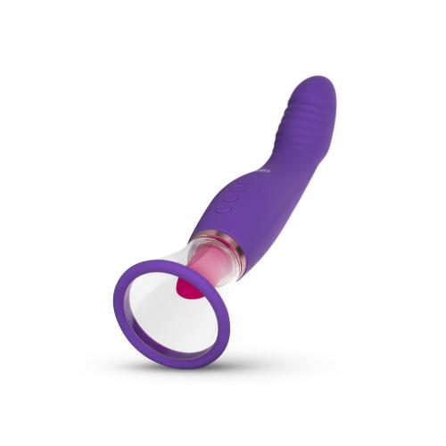 Pleasure Pump With G-Spot Vibrator - Purple