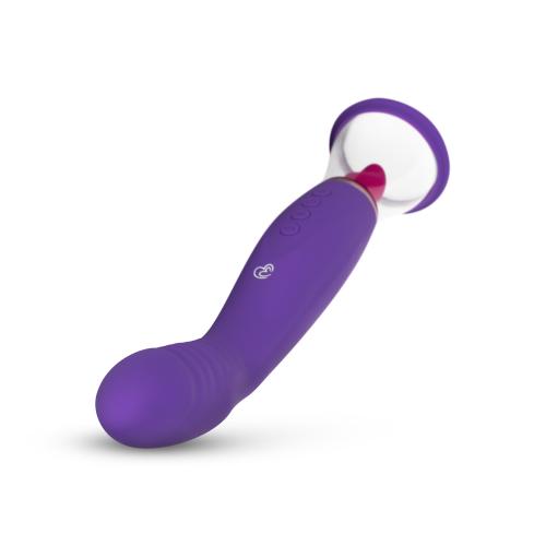 Pleasure Pump With G-Spot Vibrator - Purple