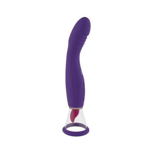 Pleasure Pump With G-Spot Vibrator - Purple