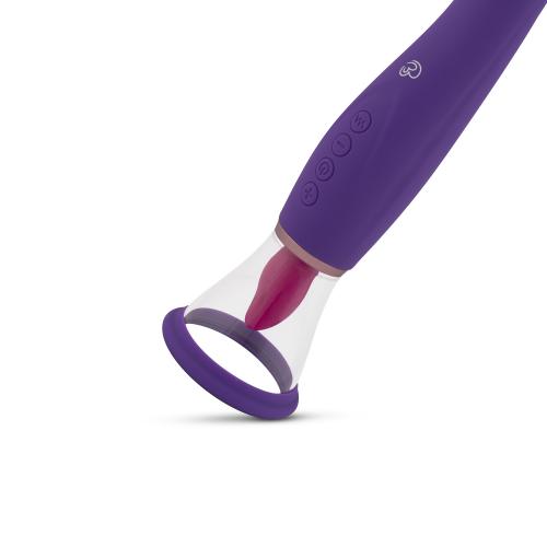 Pleasure Pump With G-Spot Vibrator - Purple