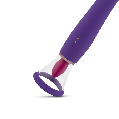 Pleasure Pump With G-Spot Vibrator - Purple