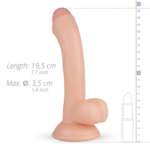 Vince Realistic Dildo With Ball Bag - 19.5 cm