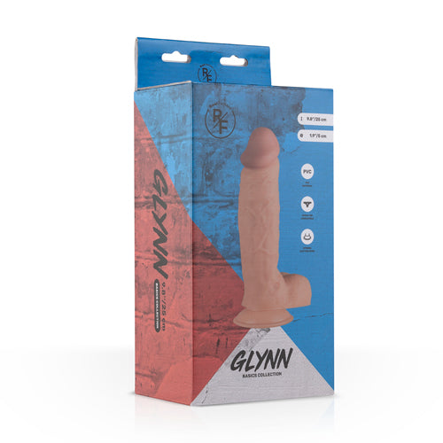 Glynn Realistic Dildo With Scrotum - 25 cm