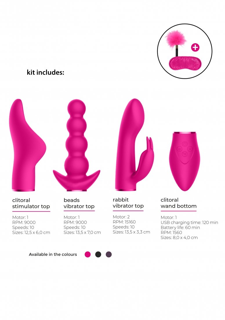 Pleasure Kit #6 - Vibrator with Different Attachments