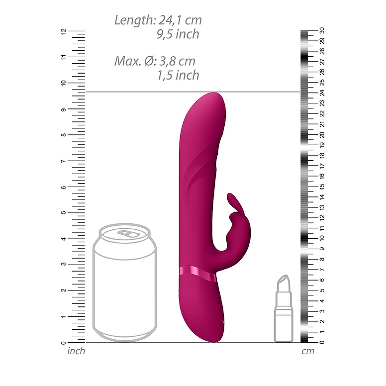 Nari - Vibrating and Rotating Beads, G-Spot Rabbit - Pink - Tester